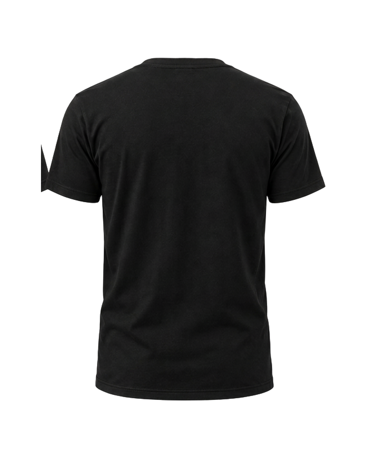 Camiseta básica preto — vista traseira