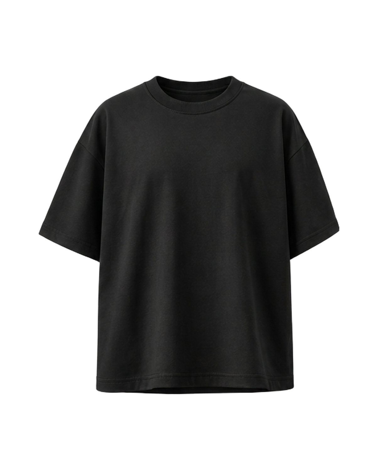Camiseta oversized preto — vista frontal