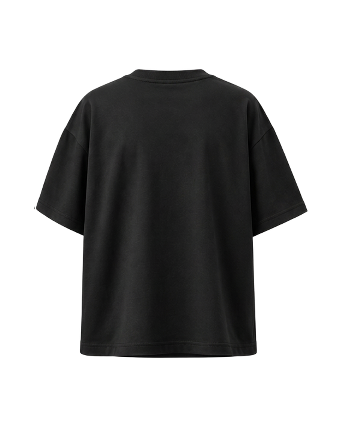 Camiseta oversized preto — vista traseira